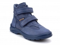 211-22 Тотто (Totto), ботинки демисезонные утепленные, байка, кожа, синий. в Саратове