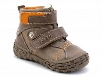 248-134,88,85 Тотто (Totto), ботинки демисезонные утепленные, байка, коричневый, бежевый, оранжевый, кожа. в Саратове