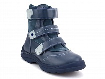 210-3,13,09 Тотто (Totto), ботинки детские зимние ортопедические профилактические, натуральный мех, кожа, джинс, голубой. в Саратове