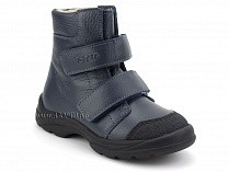 3381-712 Тотто (Totto), ботинки детские утепленные ортопедические профилактические, байка, кожа, синий. в Саратове