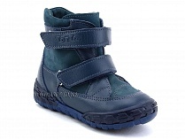 127-3,13 Тотто (Totto), ботинки демисезонные утепленные, байка, синий, кожа в Саратове