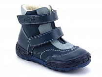 133-3,13,09 Тотто (Totto), ботинки детские ортопедические профилактические, байка, кожа, нубук, темно-синий. в Саратове