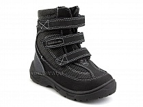 А43-038 Сурсил (Sursil-Ortho), ботинки детские ортопедические с высоким берцем, зимние, натуральный мех, кожа, текстиль, черный в Саратове