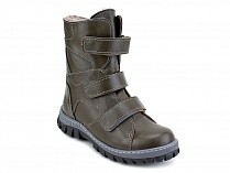 207з (31-40) Аквелла (Akwella), ботинки зимние ортопедические с высоким берцем, натуральная шерсть, кожа, тёмно-зелёный в Саратове