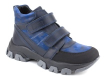 6-612145-2403 (26-30) Пиксель (Pixel), ботинки зимние детские профилактические, кожа, натуральный мех, синий в Саратове