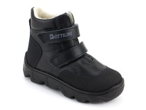 BL-271(05) Боттилини (Bottilini), ботинки  детские демисезонные  ортопедические профилактические, кожа, байка, черный в Саратове