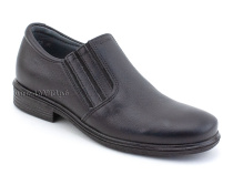51213  ШагоВита (Shagovita), туфли школьные профилактические  для мальчиков, кожа, черный в Саратове
