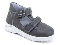 0228-821 Тотто (Totto), туфли детские ортопедические профилактические, кожа, серый в Саратове