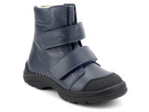 338-712 Тотто (Totto), ботинки детские утепленные ортопедические профилактические, кожа, синий в Саратове