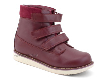 23-244 Сурсил (Sursil-Ortho), ботинки детские утепленные с высоким берцем, кожа, бордовый в Саратове
