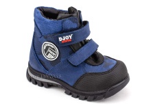 031-600-013-05-240 (21-25) Джойшуз (Djoyshoes) ботинки детские зимние ортопедические профилактические, натуральный мех, кожа, темно-синий, милитари в Саратове