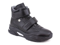 3541-131 Тотто (Totto), ботинки детские утепленные ортопедические профилактические, кожа, байка, чёрный 