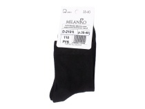 D-210Ч Миланко (MilanKo), носки подростковые однотонные, черный в Саратове