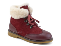А44-071-3 Сурсил (Sursil-Ortho), ботинки детские ортопедические профилактичские, зимние, натуральный мех, замша, кожа, бордовый в Саратове