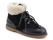 А44-071-2 Сурсил (Sursil-Ortho), ботинки детские ортопедические профилактичские, зимние, натуральный мех, замша, кожа, черный в Саратове