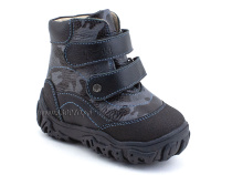 520-10 (21-26) Твики (Twiki) ботинки детские зимние ортопедические профилактические, кожа, натуральный мех, черный, камуфляж 