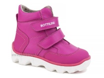 BL-271(55) Боттилини (Bottilini), ботинки  детские демисезонные  ортопедические профилактические, кожа, байка, фуксия в Саратове