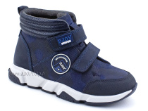 09-600-194-687-318 (26-30)Джойшуз (Djoyshoes) ботинки детские ортопедические профилактические утеплённые, флис, кожа, темно-синий, милитари 