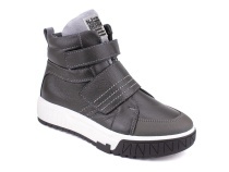 55349Б ШагоВита (Shagovita), ботинки детские профилактические, кожа, замша, байка, темно-серый 