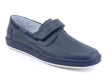 30025-712 Тотто (Totto), туфли школьные ортопедические профилактические, кожа, синий в Саратове
