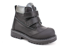 750-49 (26-30) Миниколор (Minicolor), ботинки детские демисезонные ортопедические профилактические, кожа, байка, черный в Саратове