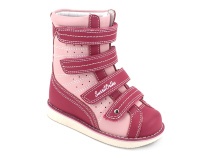 23-220 Сурсил-Орто (Sursil-Ortho), ботинки демисезонные детские ортопедические  с тутором, кожа, розовый в Саратове