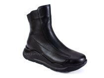822214 Рикосс (Ricoss) ботинки для взрослых демисезонные утепленные, ворсин, кожа, черный, полнота 9 